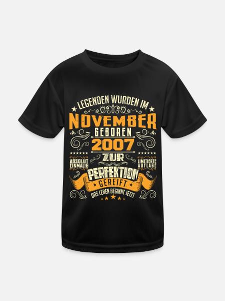 Im November 2007 geboren - T-shirt sport Enfant - noir - Devant
