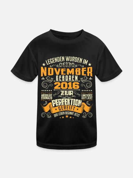 Im November 2016 geboren - T-shirt sport Enfant - noir - Devant