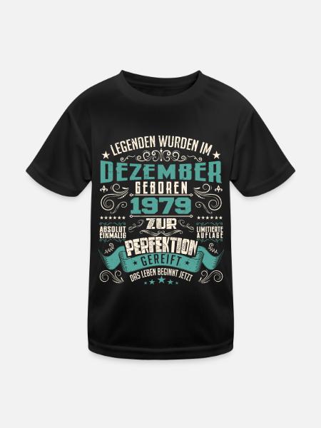 Legenden werden geboren im Dezember 1979 - T-shirt sport Enfant - noir - Devant