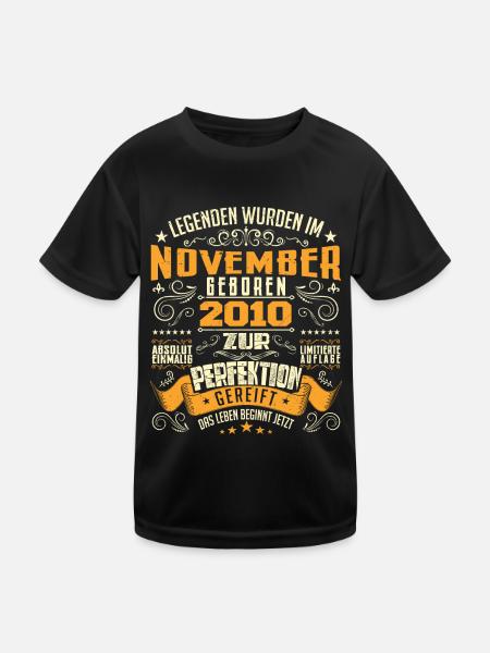 Im November 2010 geboren - T-shirt sport Enfant - noir - Devant