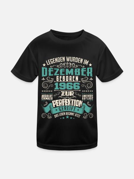 Legenden werden geboren im Dezember 1966 - T-shirt sport Enfant - noir - Devant