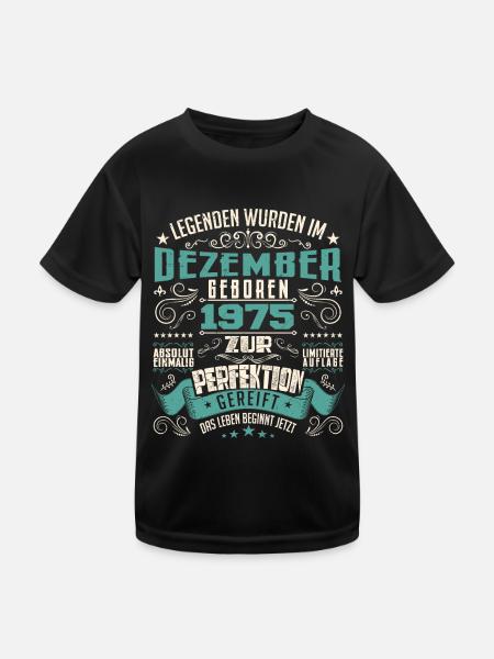 Legenden werden geboren im Dezember 1975 - T-shirt sport Enfant - noir - Devant