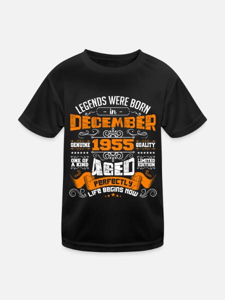Legends were born in December 1955 | gift - T-shirt sport Enfant - noir - Devant