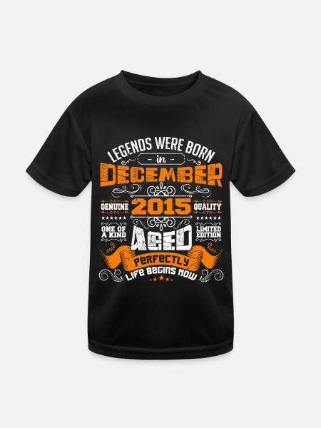 Legends were born in December 2015 | gift - T-shirt sport Enfant - noir - Devant