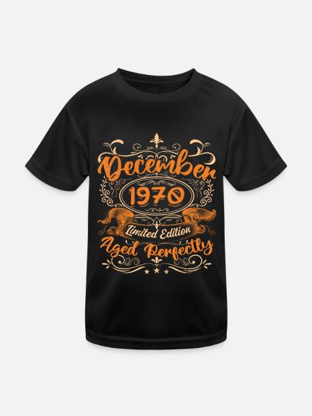 December 1970 | Limited Edition - Kids Functional T-Shirt - black - Front