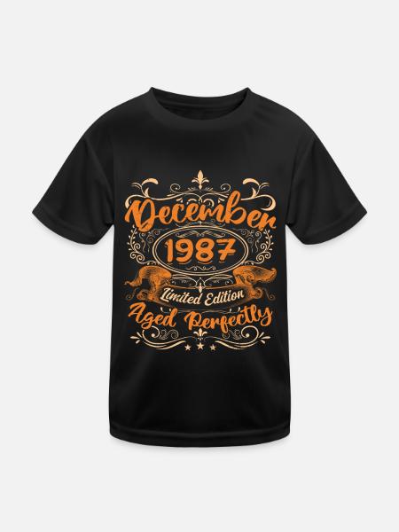 December 1987 | Limited Edition - Kids Functional T-Shirt - black - Front