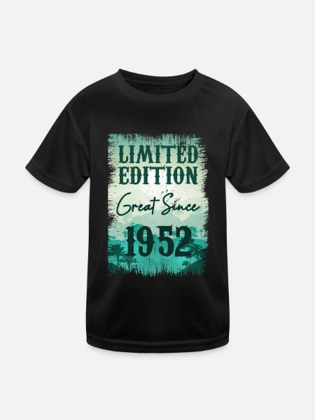Einzigartig seit 1952 - Kinder Funktions-T-Shirt - Schwarz - Vorne