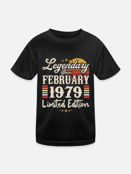 Legendary Since February 1979 | Limited Edition - Kids Functional T-Shirt - black - Front