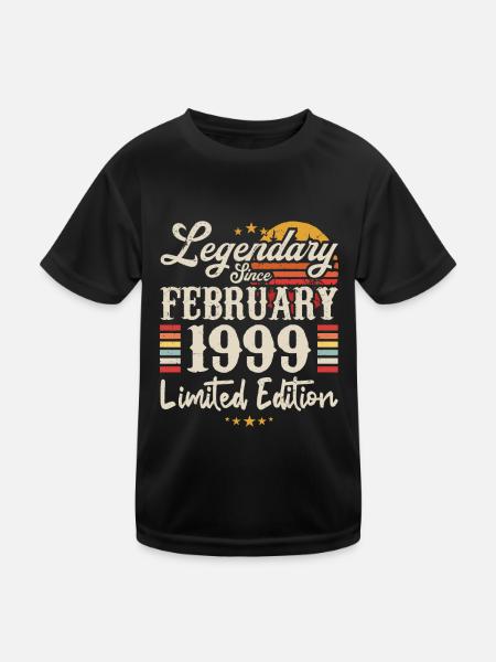 Legendary Since February 1999 | Limited Edition - Kids Functional T-Shirt - black - Front