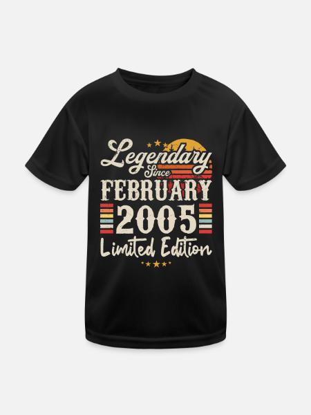 Legendary Since February 2005 | Limited Edition - T-shirt sport Enfant - noir - Devant