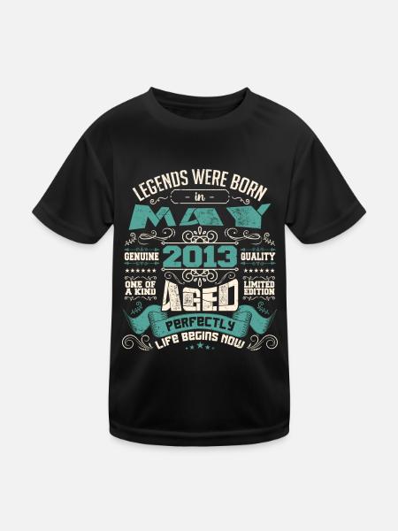 Legends were born in May 2013 | Limited Edition - T-shirt sport Enfant - noir - Devant