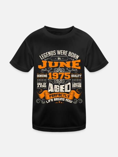 Legends were born in June 1975 | limited Edition - T-shirt sport Enfant - noir - Devant