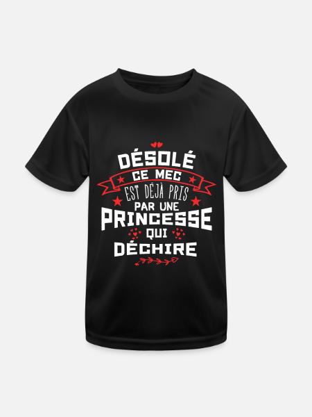 Mari Saint-Valentin Homme Fiancé Humour - T-shirt sport Enfant - noir - Devant