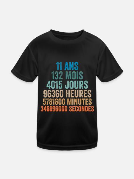 11 Ans Anniversaire - cadeau d'anniversaire - T-shirt sport Enfant - noir - Devant