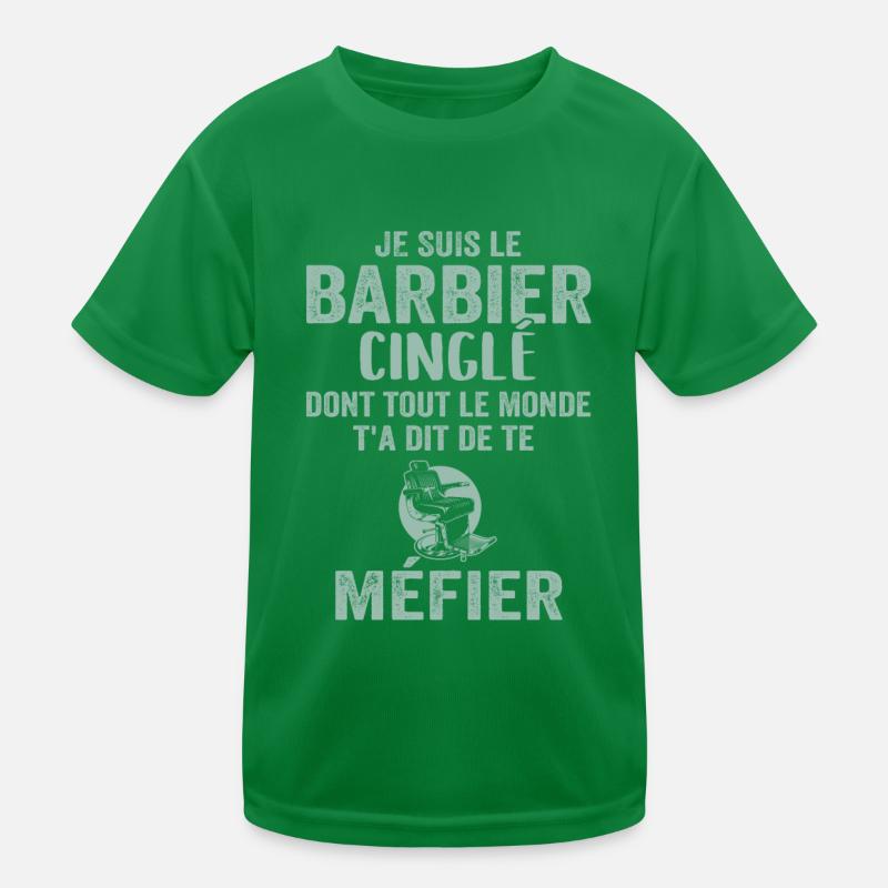 Coiffeur Barbier, Métier Coiffure, Barbe, Cadeau T-shirt sport Enfant