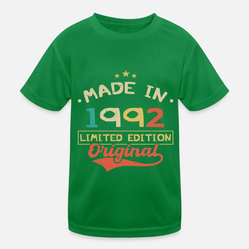 Made in 1992 | Limited Edition 1992 | Original T-shirt sport Enfant