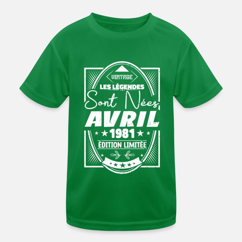 Avril 1981 T-shirt sport Enfant