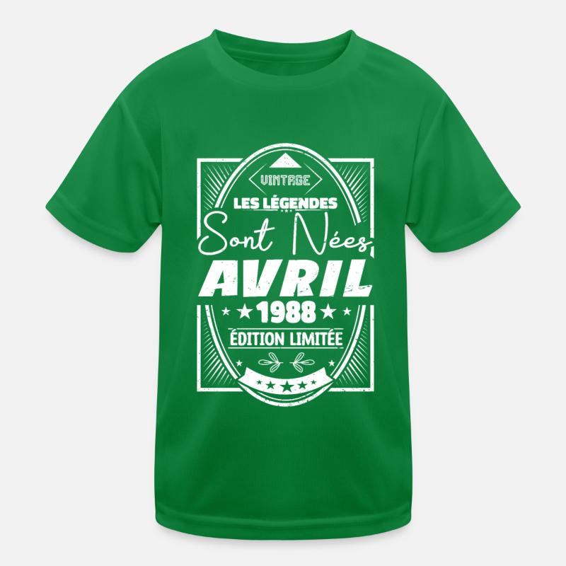 Avril 1988 T-shirt sport Enfant