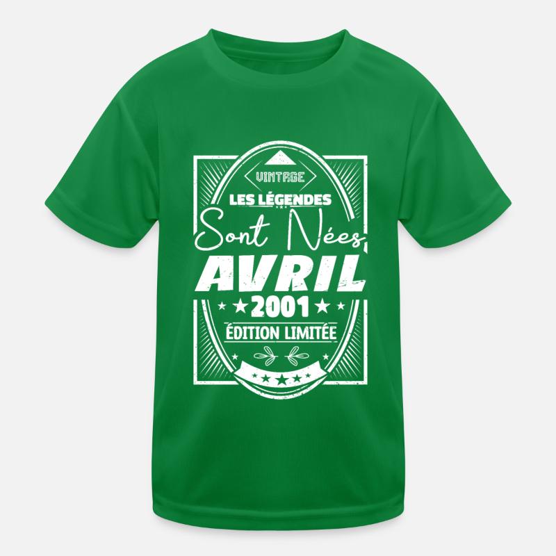 Avril 2001 T-shirt sport Enfant