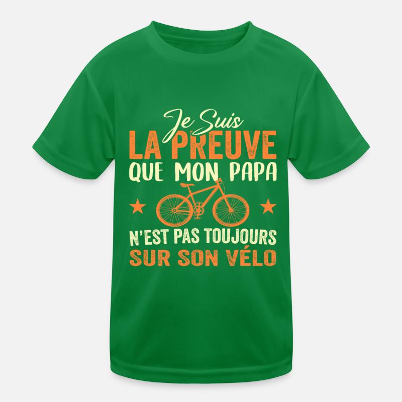 Papa cycliste cyclisme Bébé Nourrisson Naissance T-shirt sport Enfant