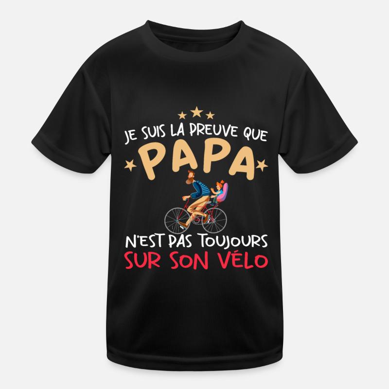 Papa cycliste cyclisme Bébé Nourrisson Naissance T-shirt sport Enfant