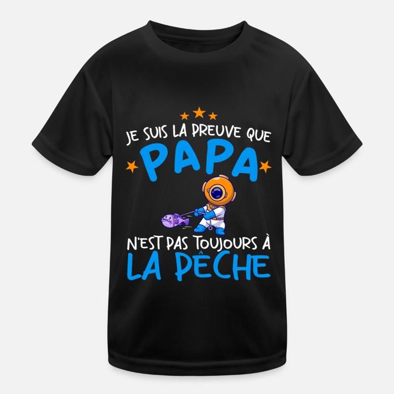 Papa Pêche Pêcheur Bébé Nourrisson Naissance T-shirt sport Enfant