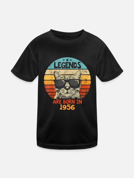 Les légendes sont nées en 1956 Anniversaire Cadeau - T-shirt sport Enfant - noir - Devant