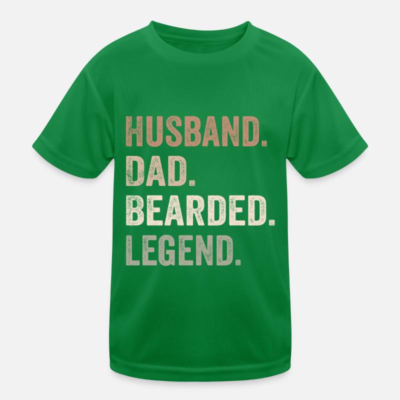 Bärtiger Ehemann Papa Bart Legende Kinder Funktions-T-Shirt