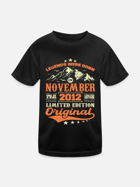 Legendär seit November 2012 - limitierte Auflage - Kinder Funktions-T-Shirt - Schwarz - Vorne