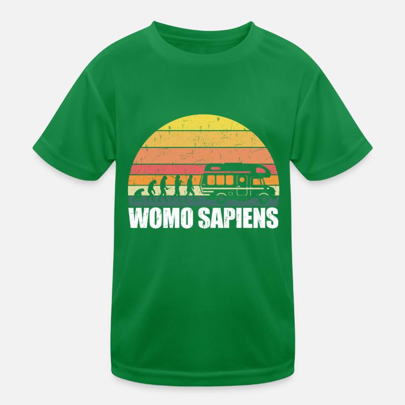 Womo Sapiens Wohnmobil Evolution Wohnwagen Camper Kinder Funktions-T-Shirt
