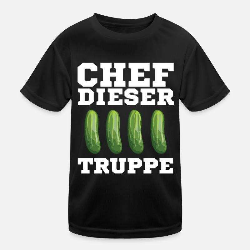 Gurkentruppe Chef Gurke Arbeit Vorgesetzter Team Kinder Funktions-T-Shirt
