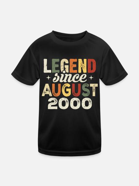 August 2000 Anniversary August 2000 - August 2000 - Kids Functional T-Shirt - black - Front