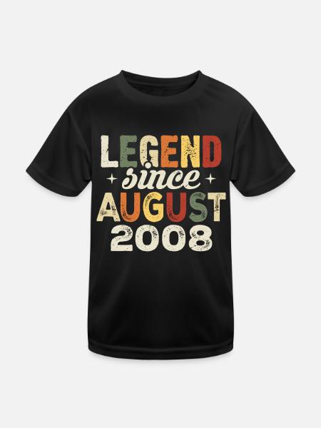 August 2008 Anniversary August 2008 - August 2008 - Kids Functional T-Shirt - black - Front