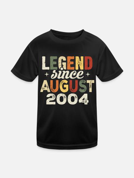 August 2004 Anniversary August 2004 - August 2004 - Kids Functional T-Shirt - black - Front