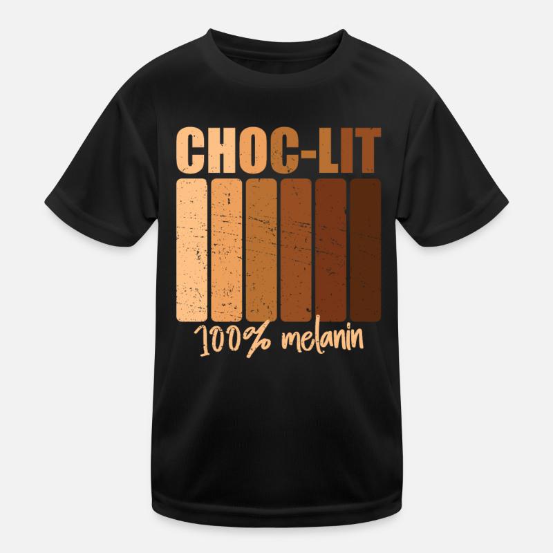 Choc-lit Melanin Melanated Unapologetic Juneteenth Kids Functional T-Shirt