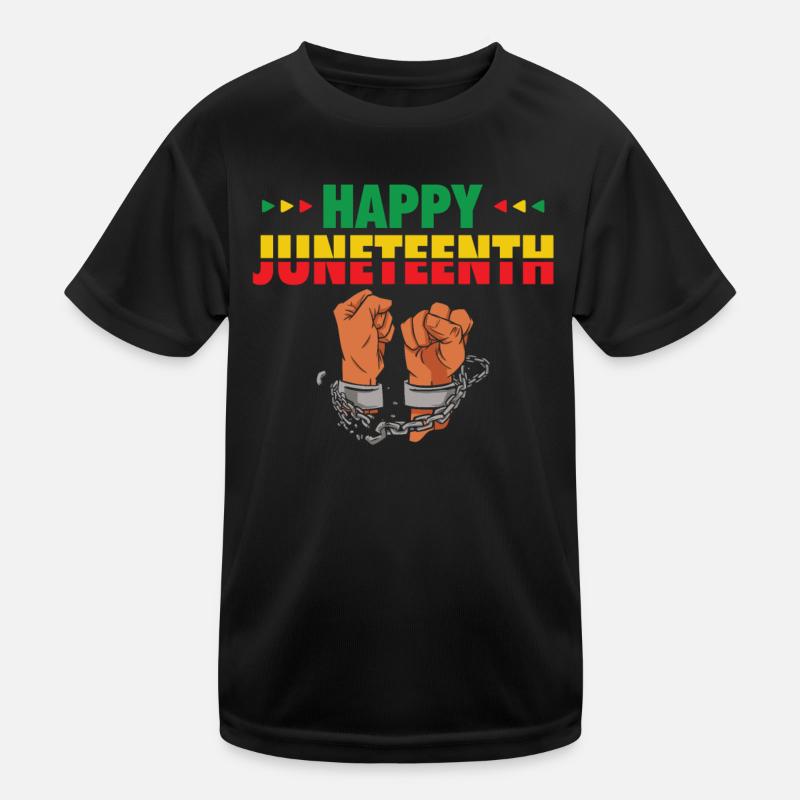 Happy Juneteenth Break Shackles Chain Kids Functional T-Shirt