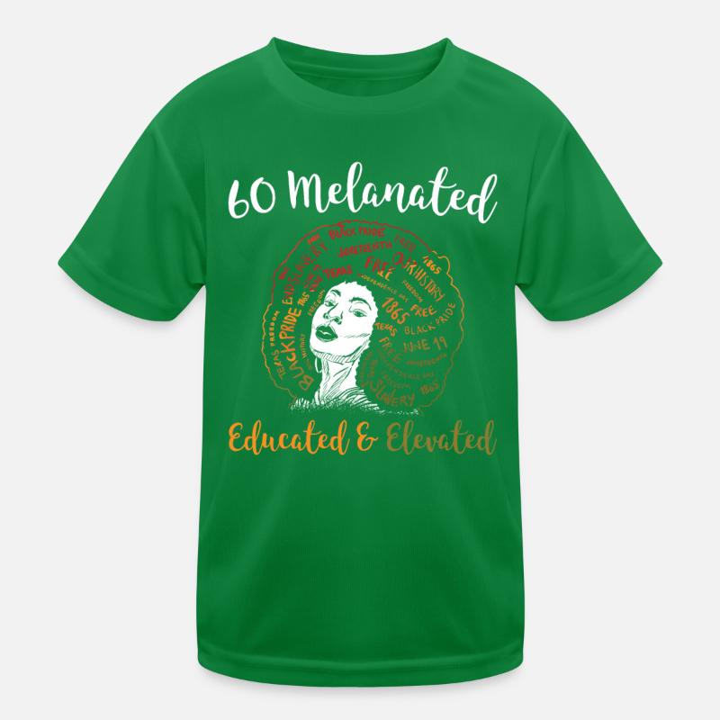 60 Hellhäutig Gebildet Kinder Funktions-T-Shirt