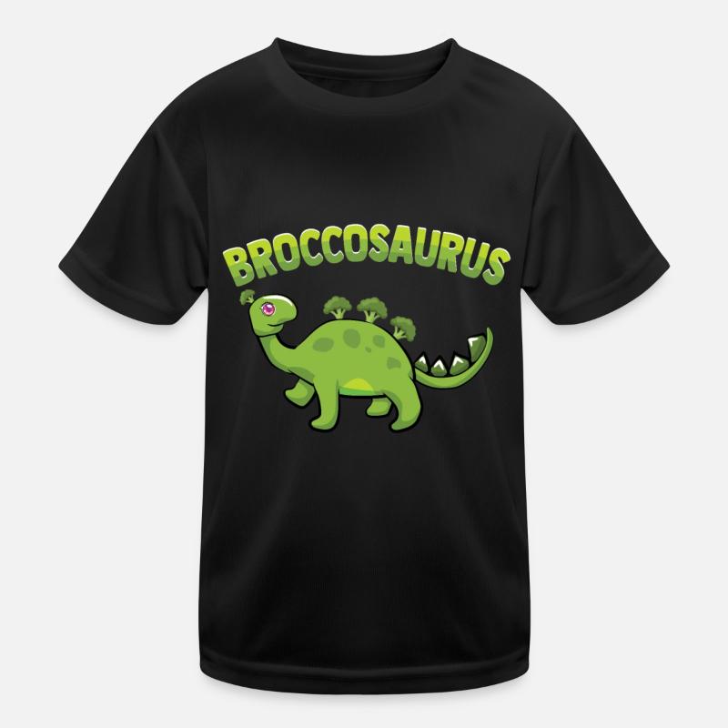 Broccosaurus Dino Broccoli Vegan Vegetable Diet Kids Functional T-Shirt