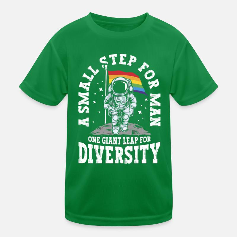 A small step for man A big step Kids Functional T-Shirt