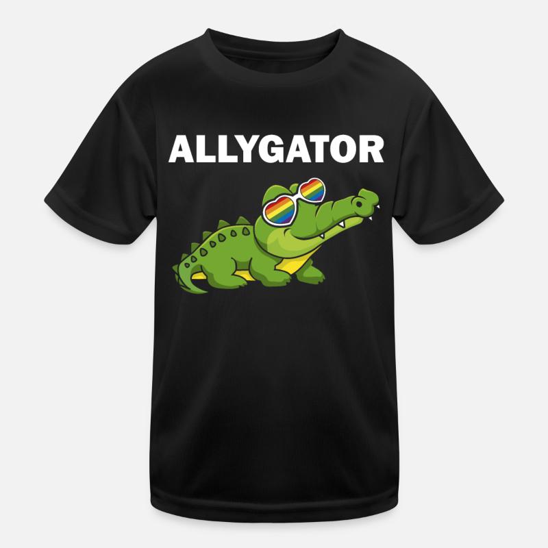 Allygator Hetero-verbündeter Alligator Kinder Funktions-T-Shirt