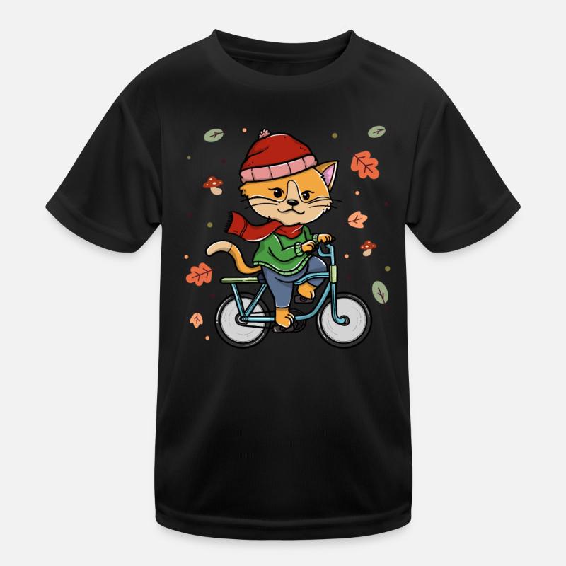 Cyclisme Automne Cyclisme Cat Rider T-shirt sport Enfant