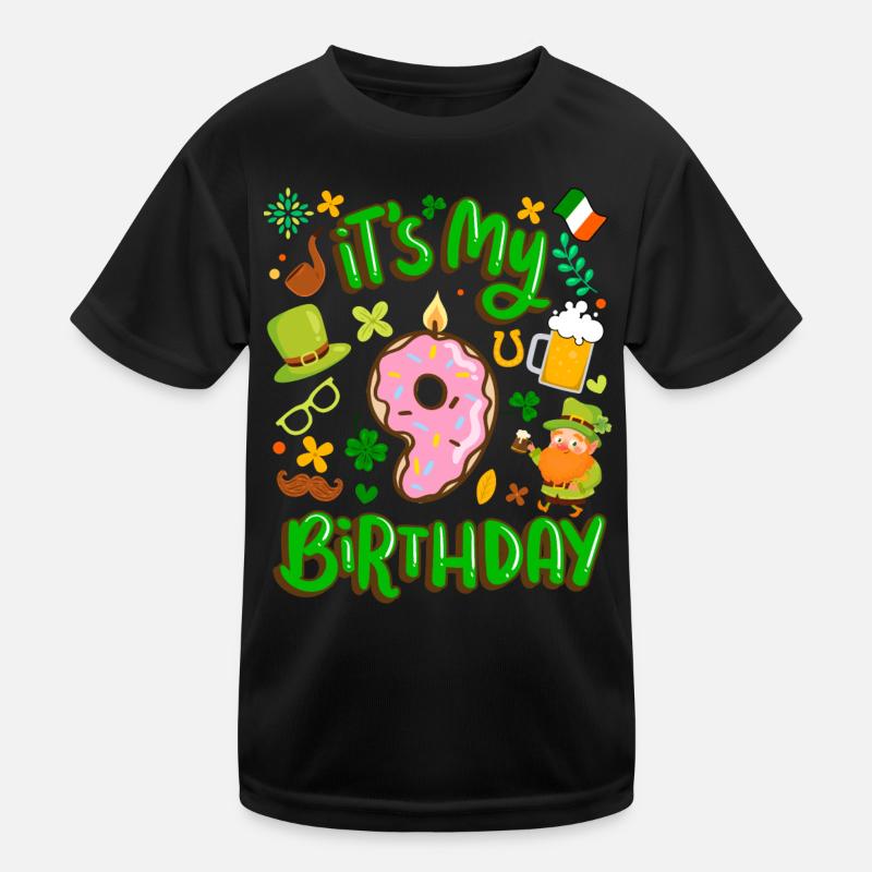 Es Ist Mein 9 Geburtstag Urlaub Donut St. Kinder Funktions-T-Shirt