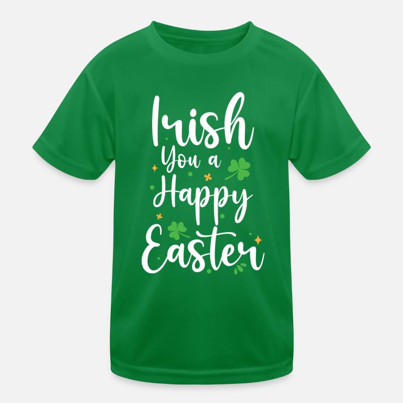 Irlandais Vous Joyeuses Vacances de Pâques Trèfle Vert T-shirt sport Enfant