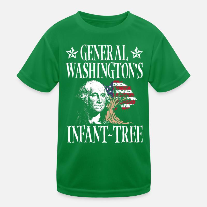 General Washingtons Säuglingsbaum 4. Juli Kinder Funktions-T-Shirt