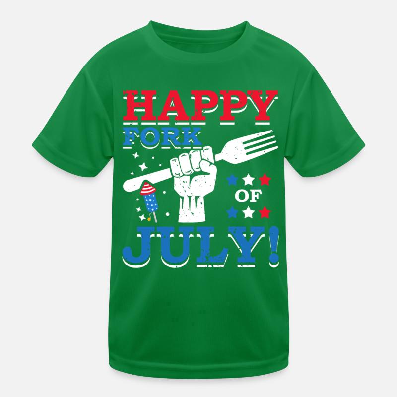 Happy Fork Of July Firecracker 4 juillet T-shirt sport Enfant