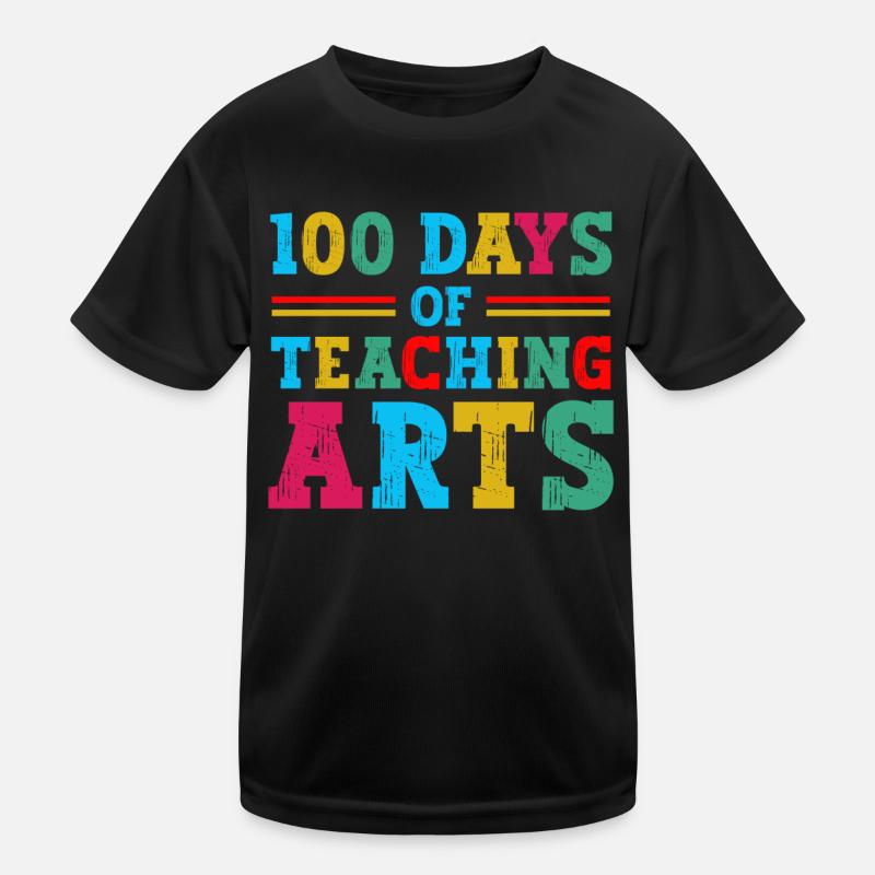 100 Tage Kunstunterricht Im Klassenzimmer Kinder Funktions-T-Shirt