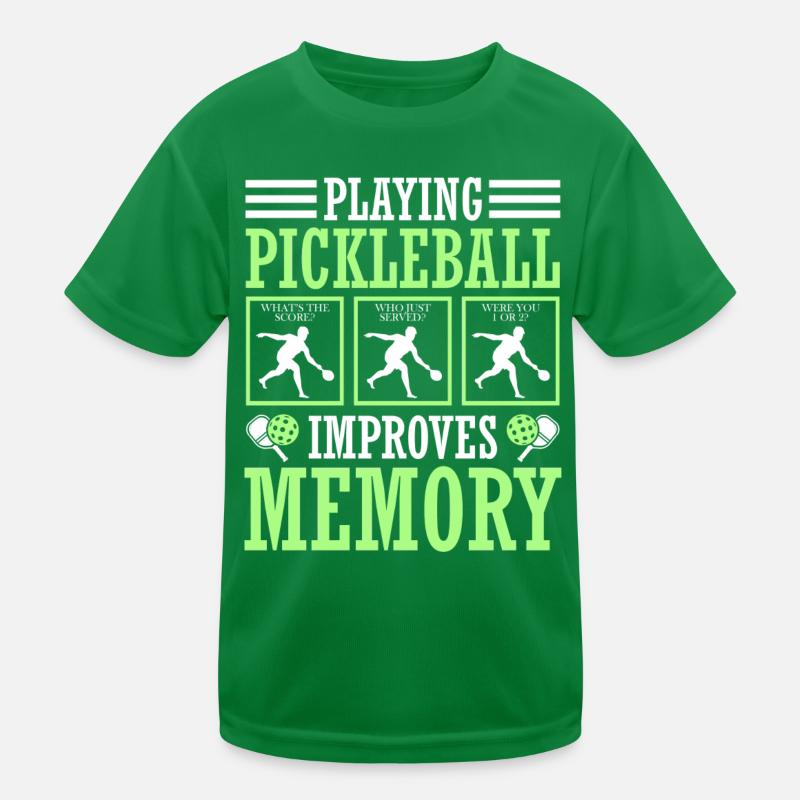 Pickleball play improves memory Kids Functional T-Shirt