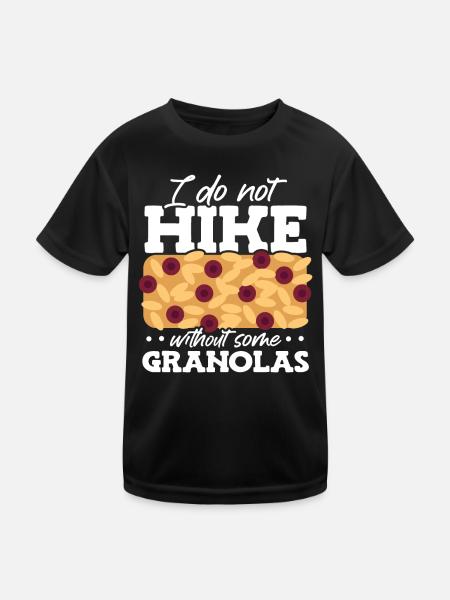 Ich Wandere Nicht Ohne Einige Granolas Foodie - Kinder Funktions-T-Shirt - Schwarz - Vorne