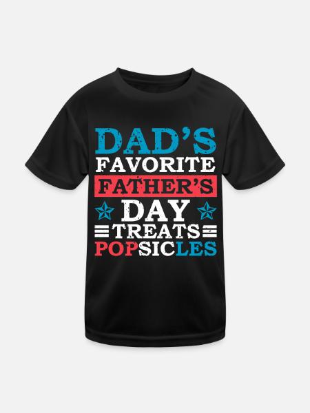 Papas Lieblings-vatertag Leckereien Eis Vatertag - Kinder Funktions-T-Shirt - Schwarz - Vorne