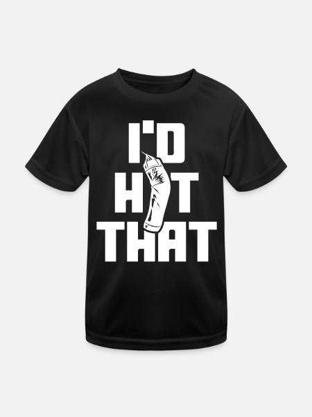 Je frapperais le sac de frappe - T-shirt sport Enfant - noir - Devant